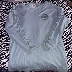 Womens pink (Victoria’s Secret ) cs long sleeve v-neck shirt only been worn once